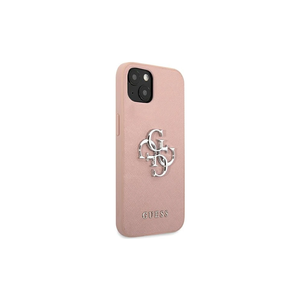 Hurtownia GSM - Etui Guess GUHCP13SSA4GSPI Apple iPhone 13 mini różowy/pink hardcase Saffiano 4G Metal Logo - GUE1511PNK - {ean13} - Hurt