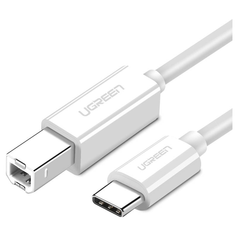 Ugreen Distributor - 6957303844173 - UGR1145WHT - USB 2.0 C-B UGREEN US241 to 1.5m printer cable (white) - B2B homescreen