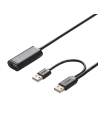 UGREEN US137 Kabel przedłużający 2x USB 2.0, aktywny, 10m (czarny)