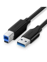 Kabel USB 3.0 A-B UGREEN US210 do drukarki, 1m (czarny)