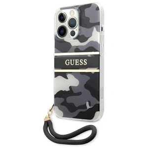Etui Guess GUHCP13XKCABBK Apple iPhone 13 Pro Max czarny/black hardcase Camo Strap Collection