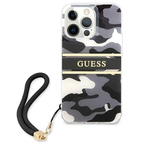 Etui Guess GUHCP13XKCABBK Apple iPhone 13 Pro Max czarny/black hardcase Camo Strap Collection