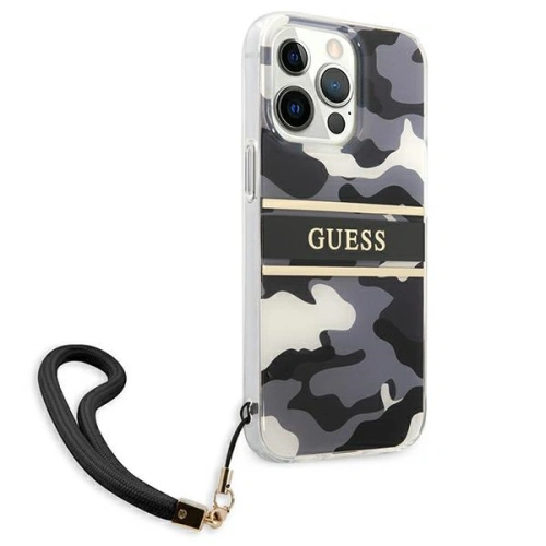 Etui Guess GUHCP13XKCABBK Apple iPhone 13 Pro Max czarny/black hardcase Camo Strap Collection