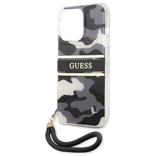 Etui Guess GUHCP13XKCABBK Apple iPhone 13 Pro Max czarny/black hardcase Camo Strap Collection