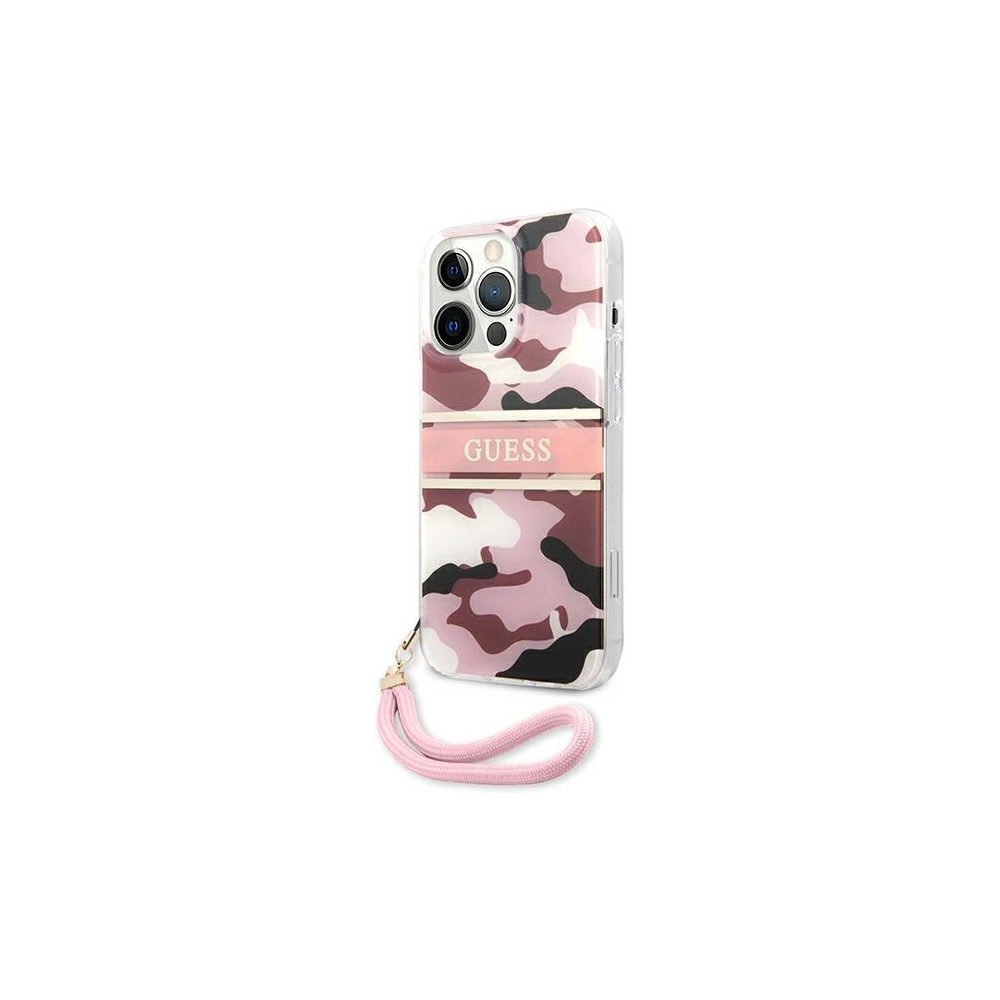 Hurtownia GSM - Etui Guess GUHCP13XKCABPI Apple iPhone 13 Pro Max różowy/pink hardcase Camo Strap Collection - GUE1517PNK - {ean13} - Hurt