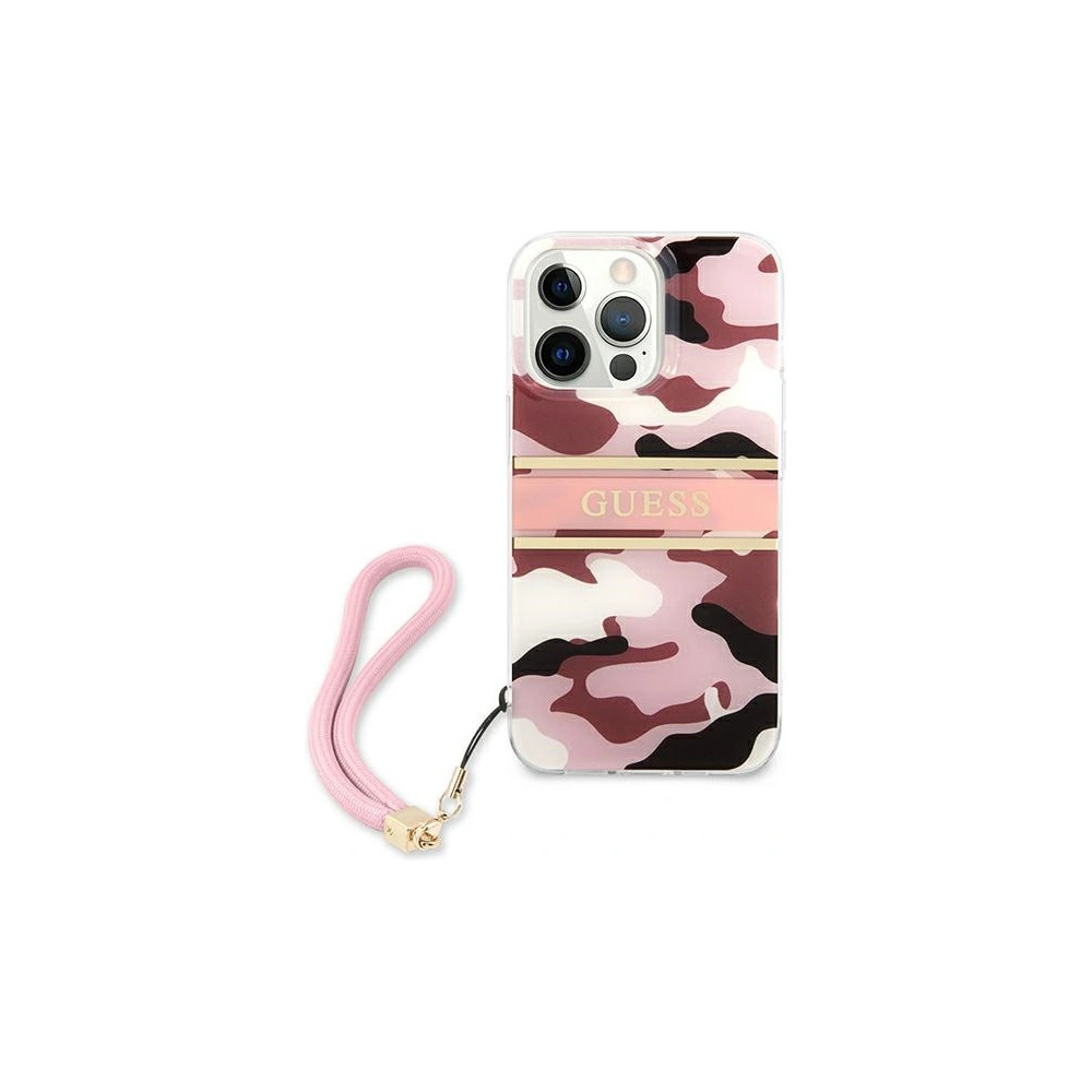 Hurtownia GSM - Etui Guess GUHCP13XKCABPI Apple iPhone 13 Pro Max różowy/pink hardcase Camo Strap Collection - GUE1517PNK - {ean13} - Hurt