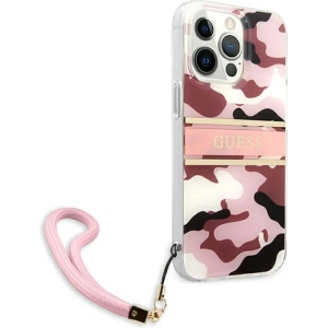Etui Guess GUHCP13XKCABPI Apple iPhone 13 Pro Max różowy/pink hardcase Camo Strap Collection
