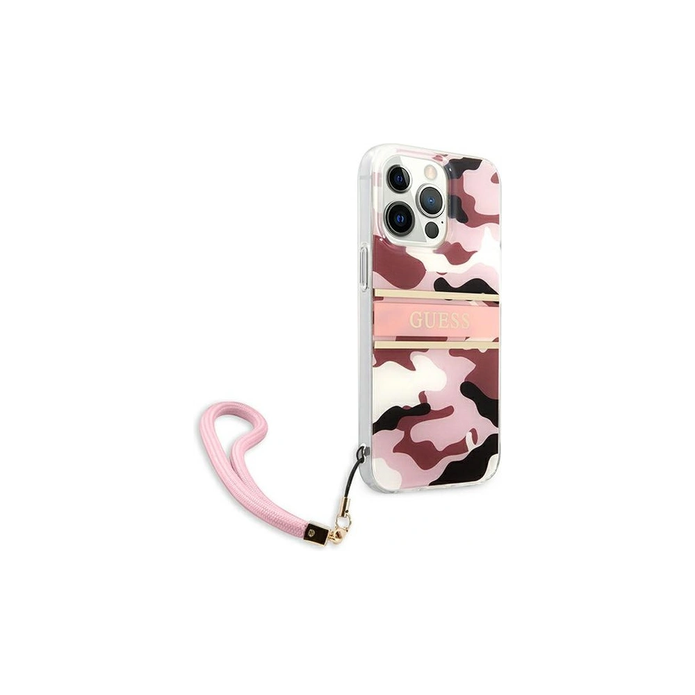 Hurtownia GSM - Etui Guess GUHCP13XKCABPI Apple iPhone 13 Pro Max różowy/pink hardcase Camo Strap Collection - GUE1517PNK - {ean13} - Hurt