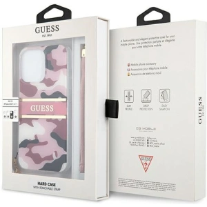Etui Guess GUHCP13XKCABPI Apple iPhone 13 Pro Max różowy/pink hardcase Camo Strap Collection
