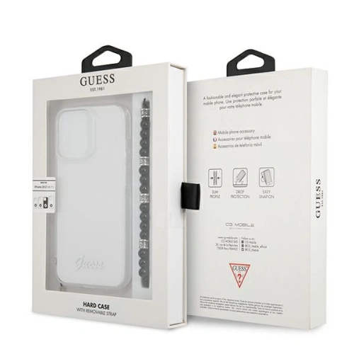 Etui Guess GUHCP13XKPSBK Apple iPhone 13 Pro Max Transparent hardcase Black Pearl