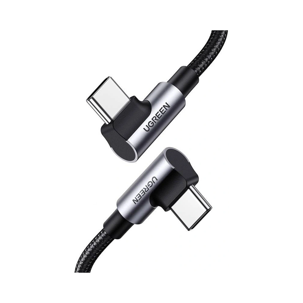 Hurtownia GSM - Kabel USB-C do USB-C, kątowy UGREEN US335, 5A, 100W, 2m (czarny) - UGR1157BLK - {ean13} - Hurt
