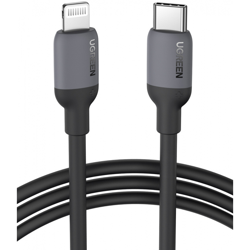 Ugreen Distributor - 6957303823048 - UGR1164BLK - UGREEN US387 USB-C to Lightning Cable, 1m (black) - B2B homescreen