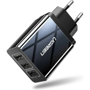 Ładowarka sieciowa UGREEN ED013, 3x USB, 2.4A (czarny)