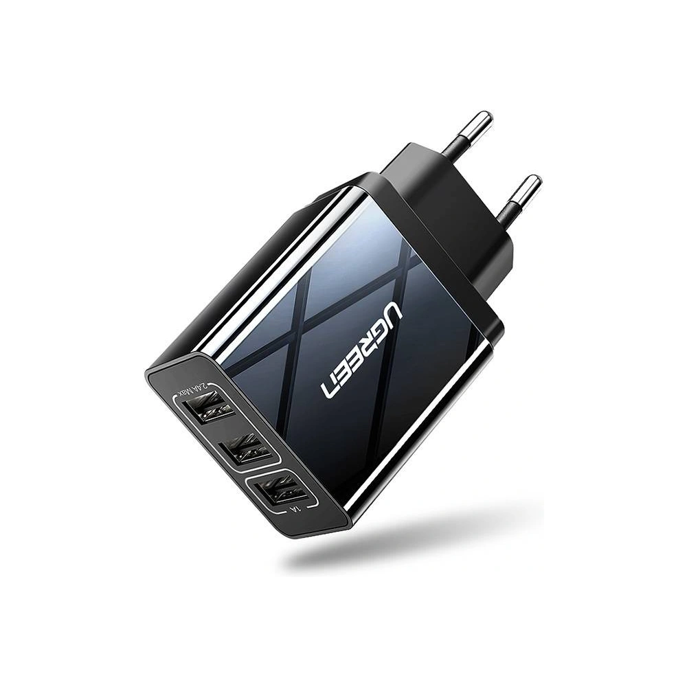 Hurtownia GSM - Síťová nabíječka UGREEN ED013, 3x USB, 2.4A (černá) - UGR1167BLK - {ean13} - Hurt