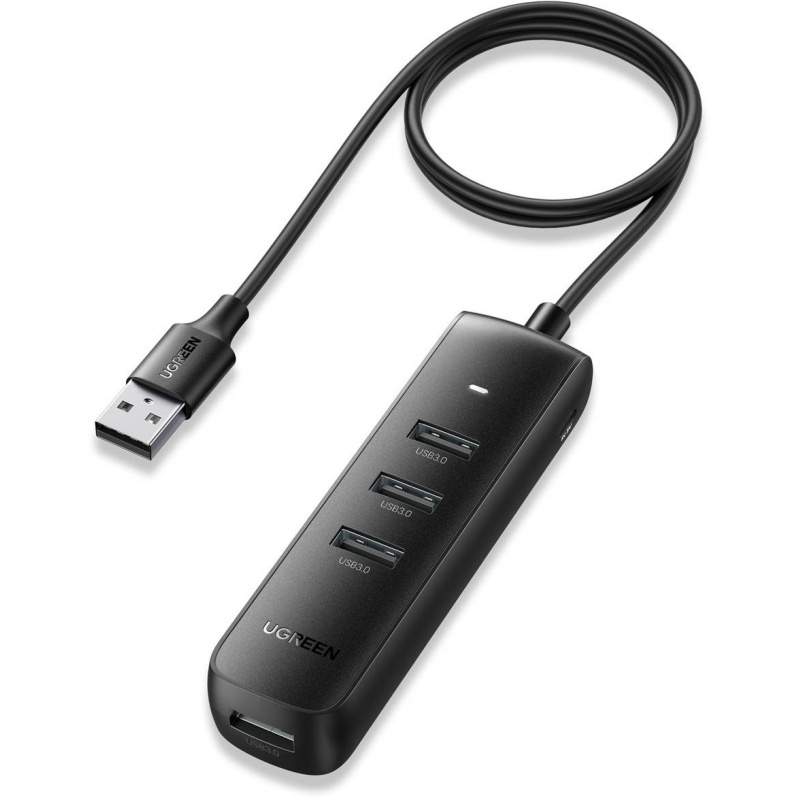 Ugreen Distributor - 6957303886579 - UGR1168BLK - UGREEN CM416 4in1 USB to 4x USB adapter (black) - B2B homescreen
