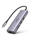 Adaptér 6v1 UGREEN CM512 Hub USB-C na 2x USB + HDMI + USB-C + RJ45 + TF/SD (šedý)