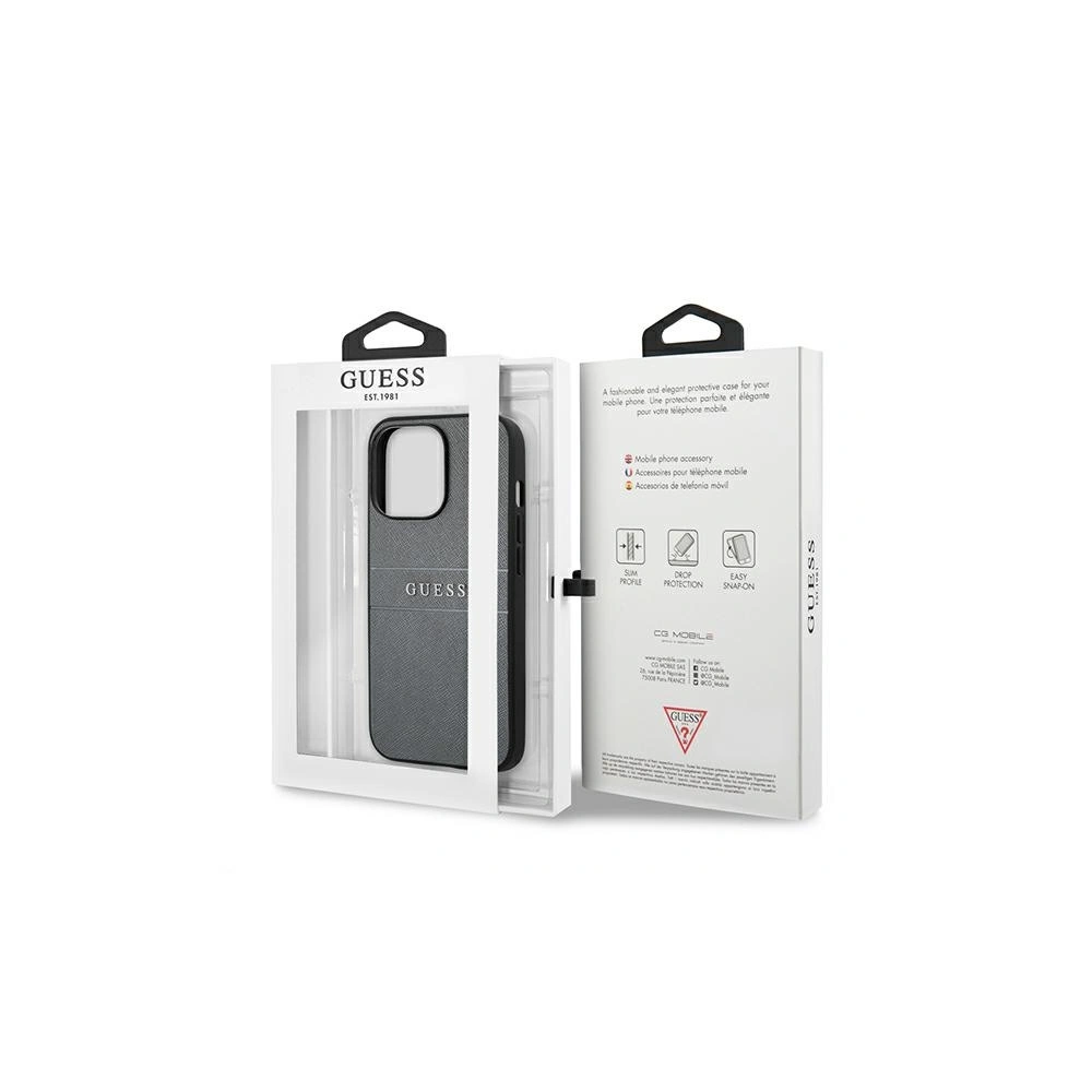Hurtownia GSM - Etui Guess GUHCP13XPSASBGR Apple iPhone 13 Pro Max szary/grey Saffiano Strap - GUE1520GRY - {ean13} - Hurt