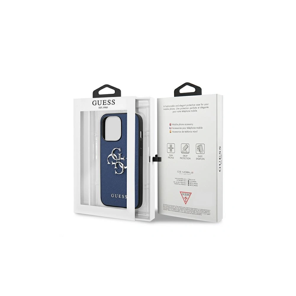 Hurtownia GSM - Etui Guess GUHCP13XSA4GSBL Apple iPhone 13 Pro Max niebieski/blue hardcase Saffiano 4G Metal Logo - GUE1521BLU - {ean13} - Hurt