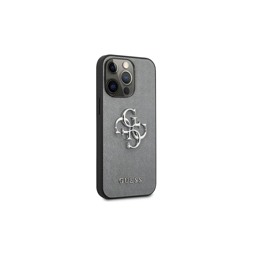 Hurtownia GSM - Etui Guess GUHCP13XSA4GSGR Apple iPhone 13 Pro Max szary/grey hardcase Saffiano 4G Metal Logo - GUE1522GRY - {ean13} - Hurt