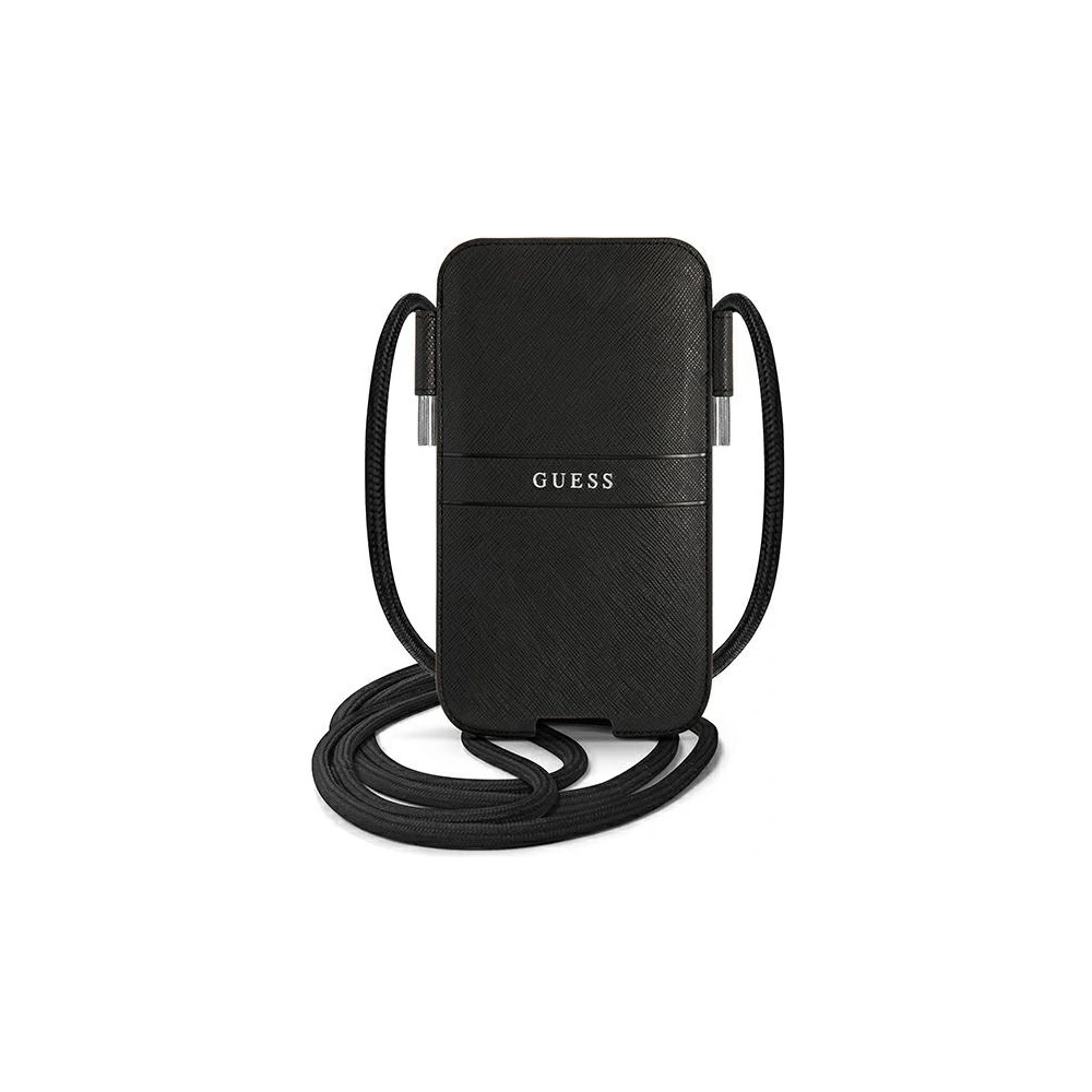 Hurtownia GSM - Torebka Guess GUPHMPSASBBK 6,1 palce černá/black Saffiano Strap - GUE1527BLK - {ean13} - Hurt