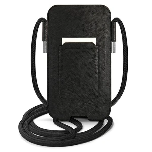 Torebka Guess GUPHMPSASBBK 6,1 cala czarny/black Saffiano Strap