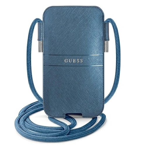Torebka Guess GUPHMPSASBBL 6,1 cala niebieski/blue Saffiano Strap