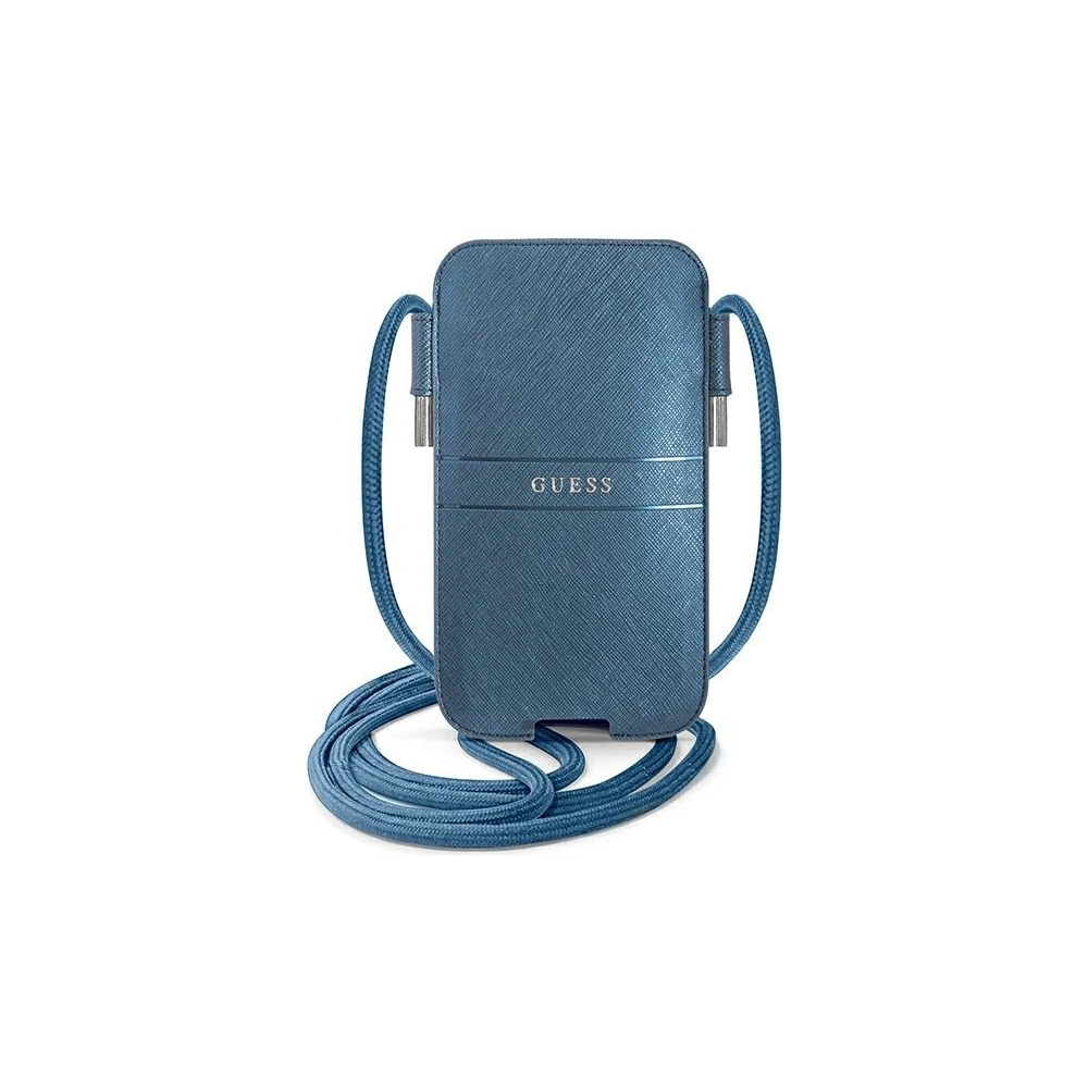 Hurtownia GSM - Torebka Guess GUPHMPSASBBL 6,1 palce modrá/blue Saffiano Strap - GUE1528BLU - {ean13} - Hurt