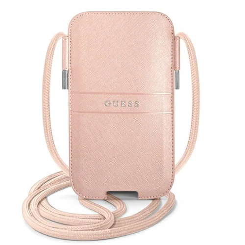 Torebka Guess GUPHMPSASBPI 6,1 cala różowy/pink Saffiano Strap