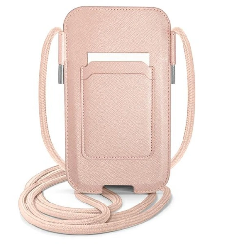 Torebka Guess GUPHMPSASBPI 6,1 cala różowy/pink Saffiano Strap