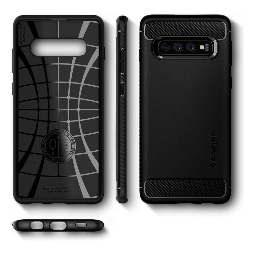 Hurtownia GSM - Etui Spigen Rugged Armor Samsung Galaxy S10 matně černá - SPN245BLK - {ean13} - Hurt