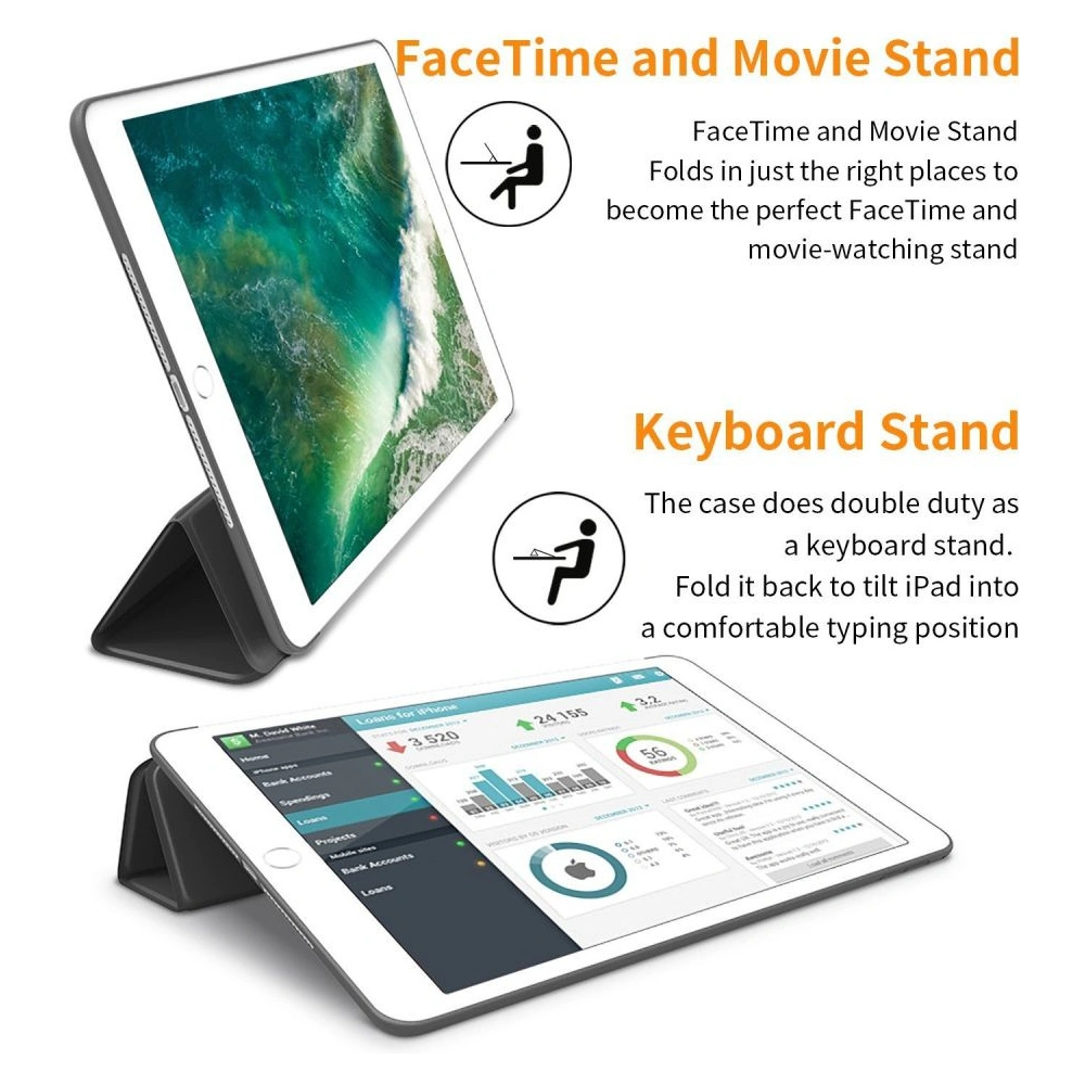 Hurtownia GSM - Etui Tech-Protect Smartcase Apple iPad 9.7 2017/2018 (5. a 6. generace) Černá - THP770BLK - {ean13} - Hurt