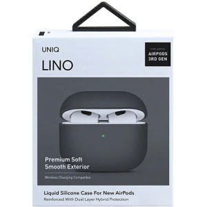 Hurtownia GSM - Etui UNIQ Lino Apple AirPods 3 Silicone szary/ash grey - UNIQ537GRY - {ean13} - Hurt