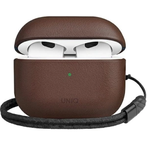 Hurtownia GSM - Etui UNIQ Terra Apple AirPods 3 Genuine Leather brązowy/brown - UNIQ539BR - {ean13} - Hurt
