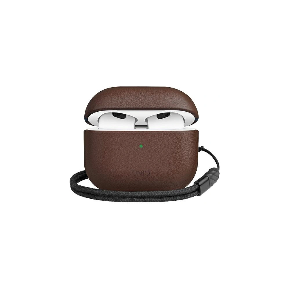 Hurtownia GSM - Etui UNIQ Terra Apple AirPods 3 Genuine Leather brązowy/brown - UNIQ539BR - {ean13} - Hurt