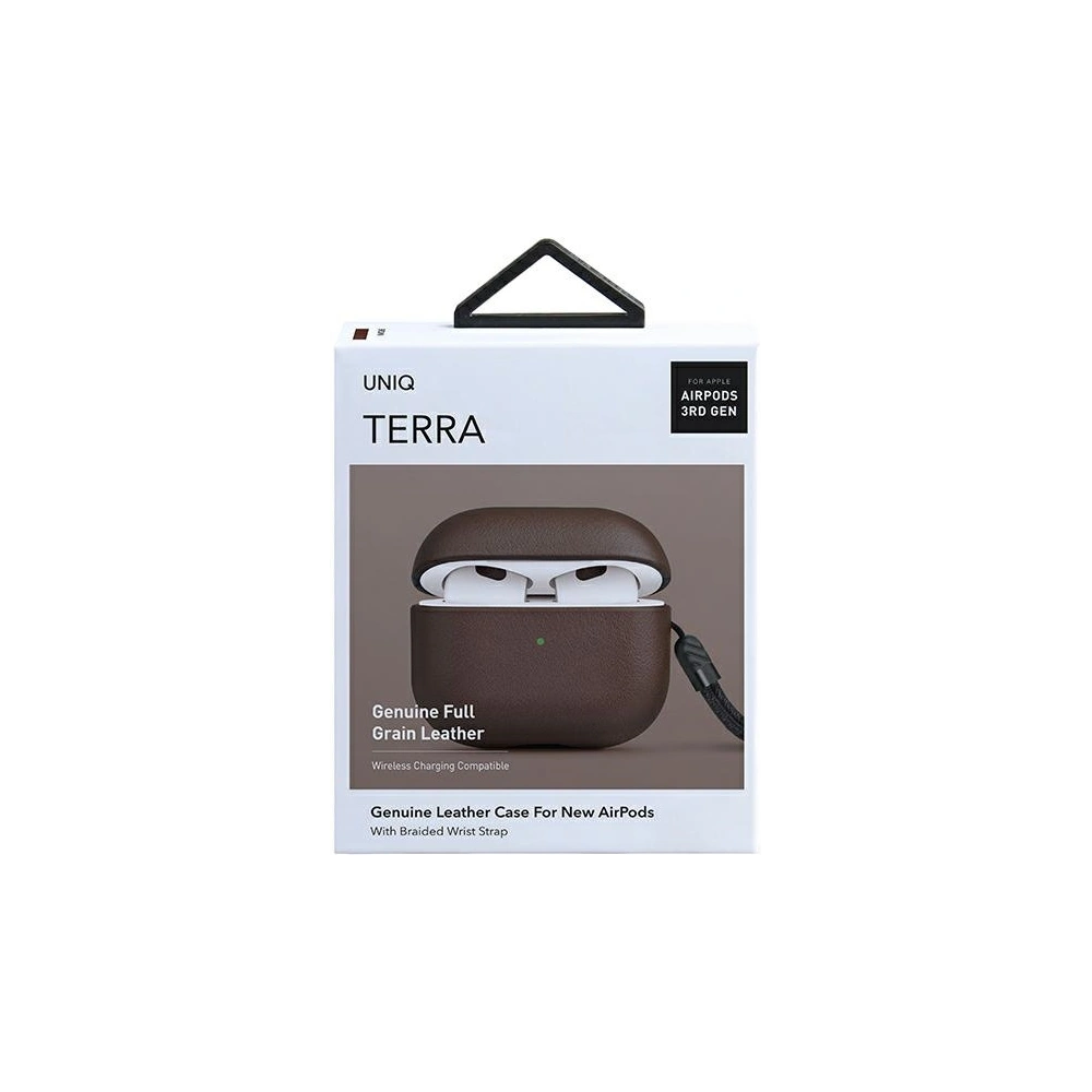 Hurtownia GSM - Etui UNIQ Terra Apple AirPods 3 z pravé kůže hnědé/brown - UNIQ539BR - {ean13} - Hurt