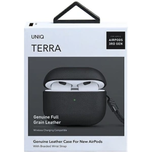 Hurtownia GSM - Etui UNIQ Terra Apple AirPods 3 Genuine Leather czarny/black - UNIQ540BLK - {ean13} - Hurt