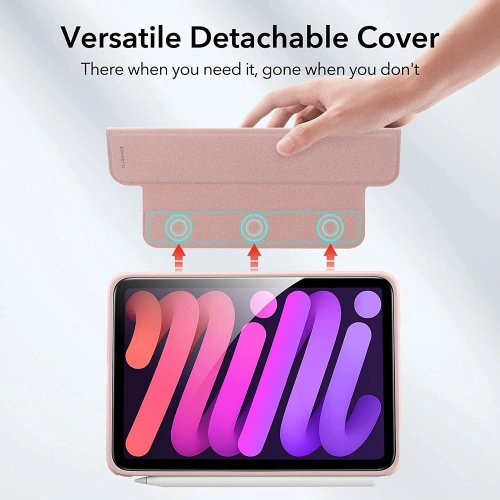 Etui ESR Rebound Hybrid Apple iPad mini 2021 (6. generacji) / iPad mini 8.3" 2024 (7. generacji) Frosted Pink