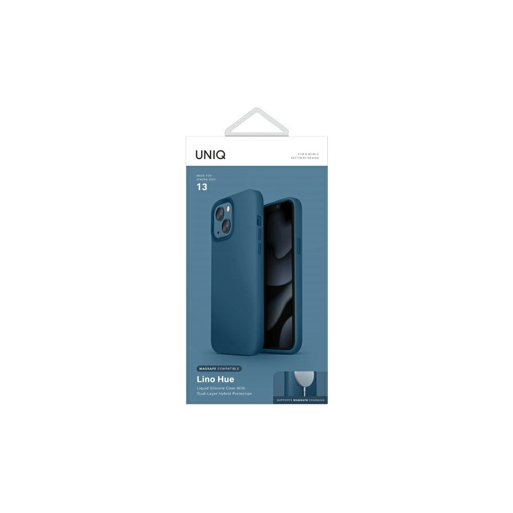 Hurtownia GSM - Etui UNIQ Lino Hue Apple iPhone 13 niebieski/caspian blue MagSafe - UNIQ554BLU - {ean13} - Hurt