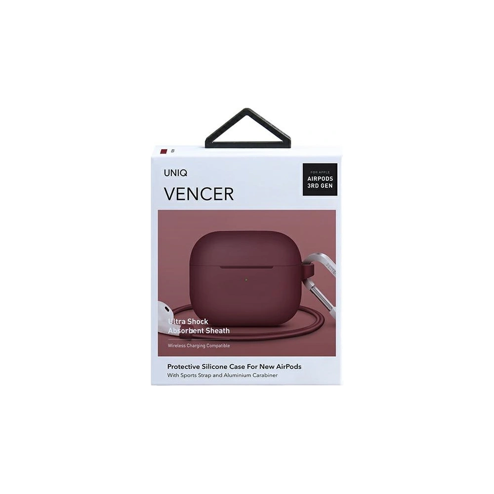 Hurtownia GSM - Etui UNIQ Vencer Apple AirPods 3 silikonové bordó/burgundské maroon - UNIQ556BURMAR - {ean13} - Hurt
