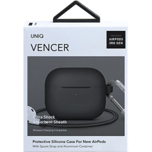 Hurtownia GSM - Etui UNIQ Vencer Apple AirPods 3 Silicone szary/charcoal dark grey - UNIQ557DARGRY - {ean13} - Hurt