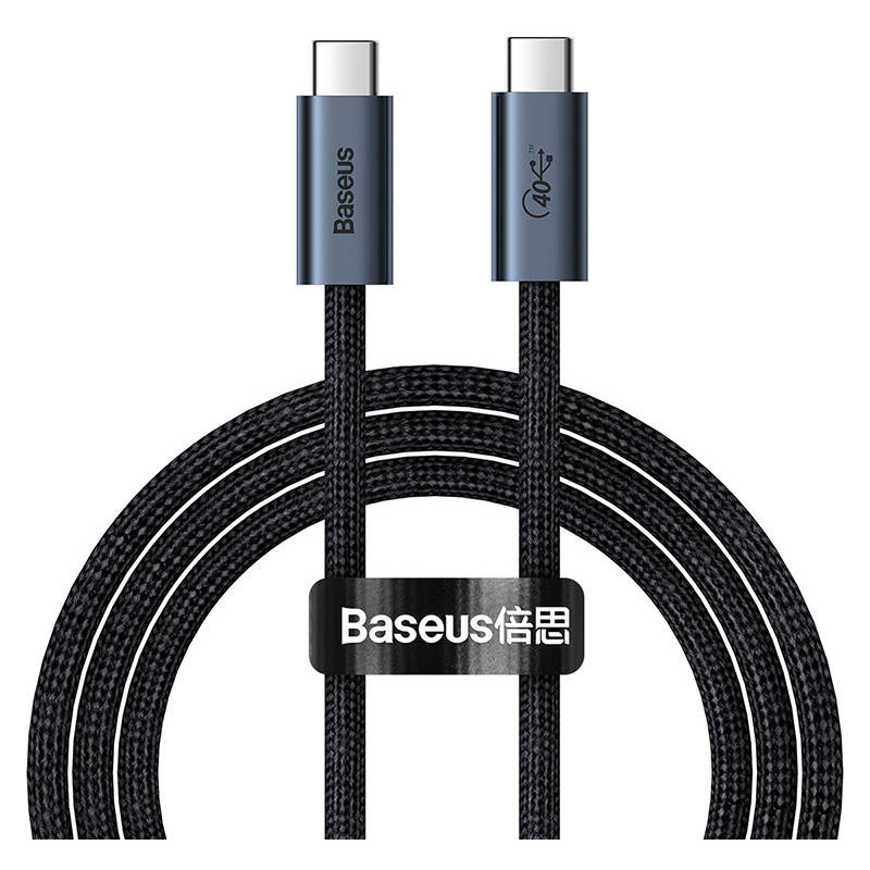 Baseus Distributor - 6932172600228 - BSU2922BLK - Baseus Flash Series Cable USB-C to USB-C, USB 4, 100W, 1m (black) - B2B homescreen