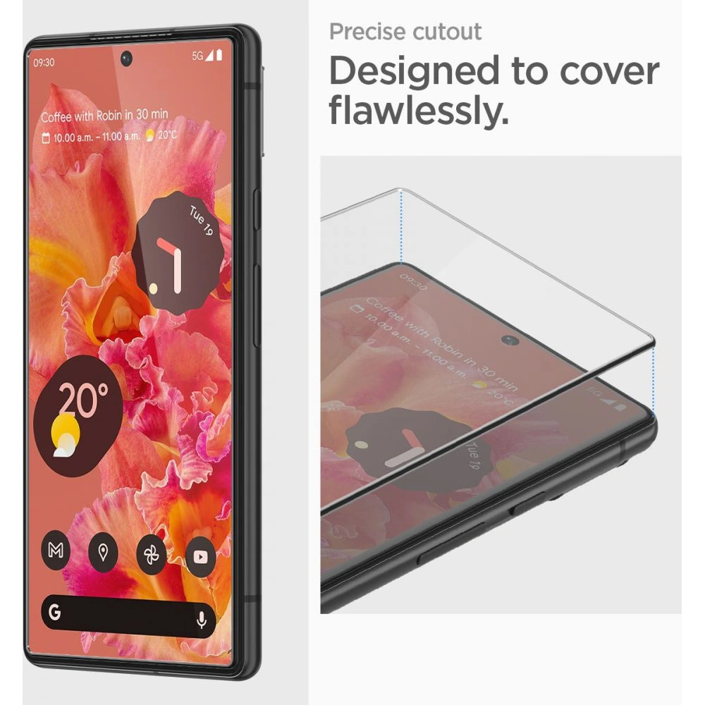 Hurtownia GSM - Tvrzené sklo Spigen GLAS.tR Slim AlignMaster Google Pixel 6 černé - SPN2026BLK - {ean13} - Hurt