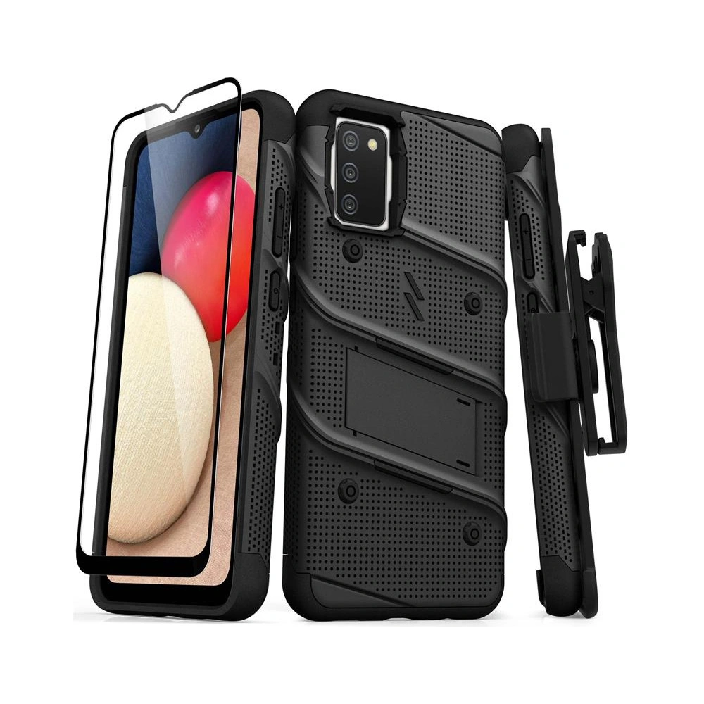 Hurtownia GSM - Etui ZIZO BOLT Series Samsung Galaxy A02S + sklo (černé) - ZIZ090BLK - {ean13} - Hurt