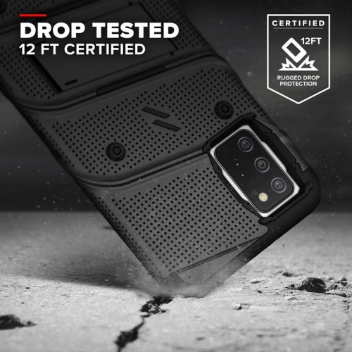 Etui ZIZO BOLT Series Samsung Galaxy A02S + szkło (czarny)