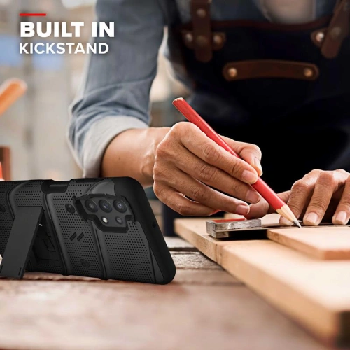 Etui ZIZO BOLT Series Samsung Galaxy A32 5G + szkło (czarny)