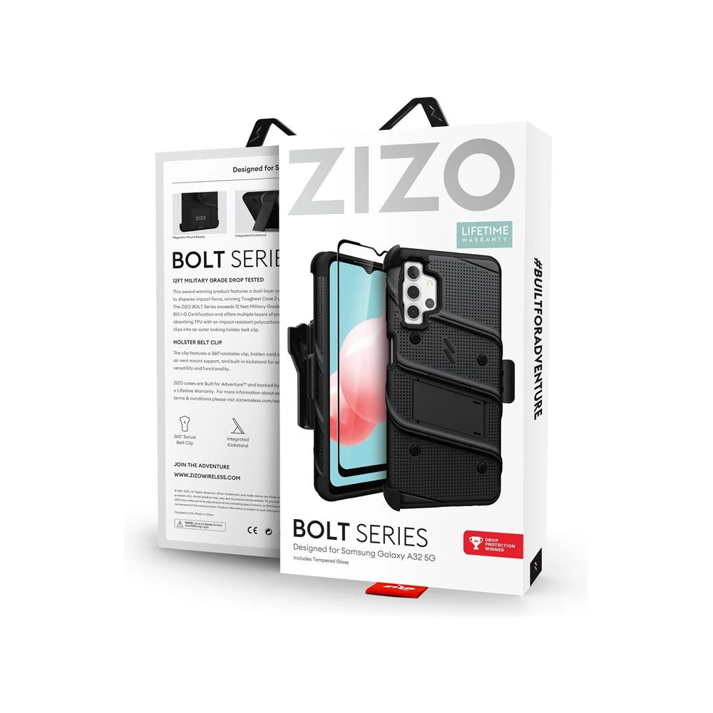 Hurtownia GSM - Etui ZIZO BOLT Series Samsung Galaxy A32 5G + sklo (černé) - ZIZ091BLK - {ean13} - Hurt