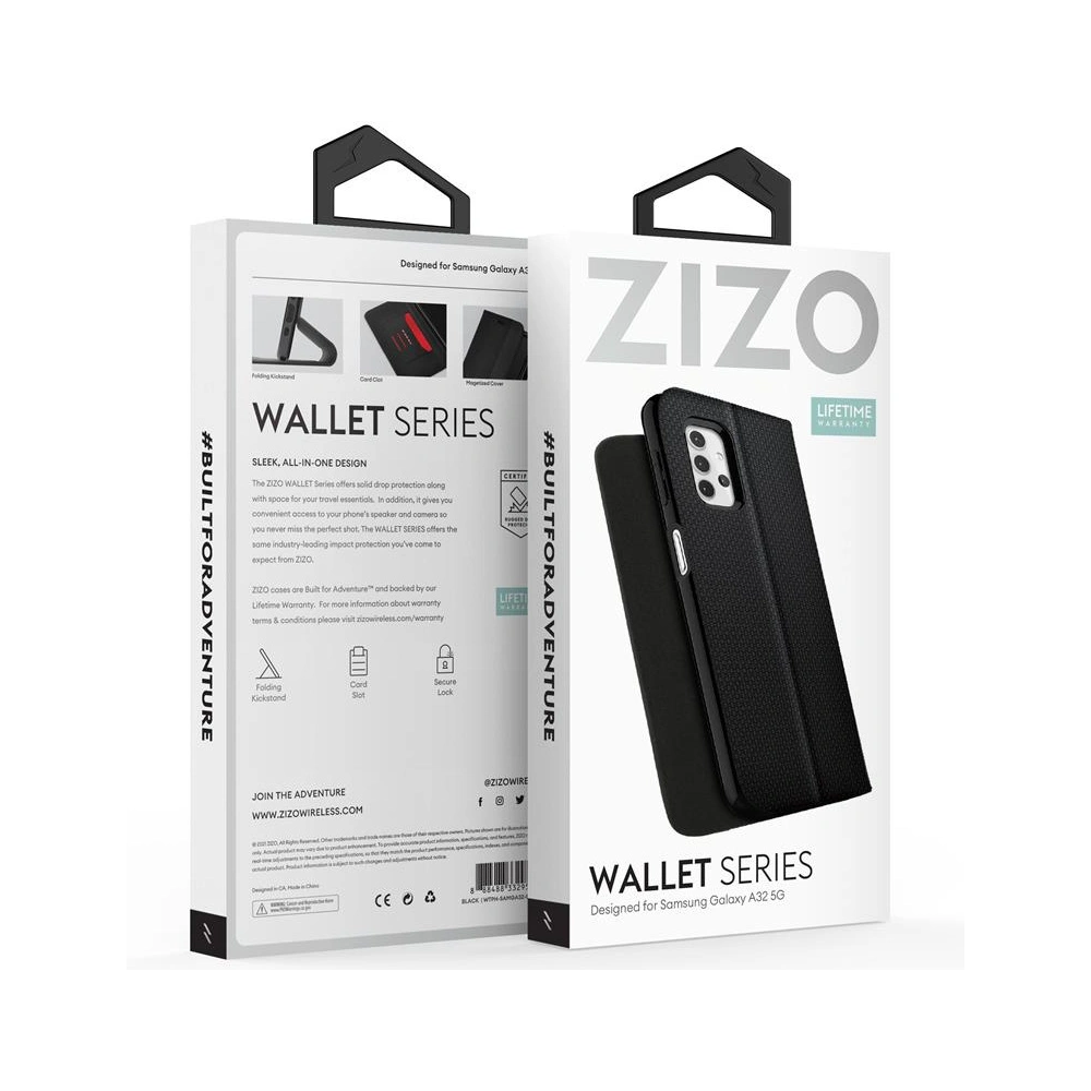 Hurtownia GSM - Etui ZIZO WALLET Series Samsung Galaxy A32 5G (černé) - ZIZ092BLK - {ean13} - Hurt