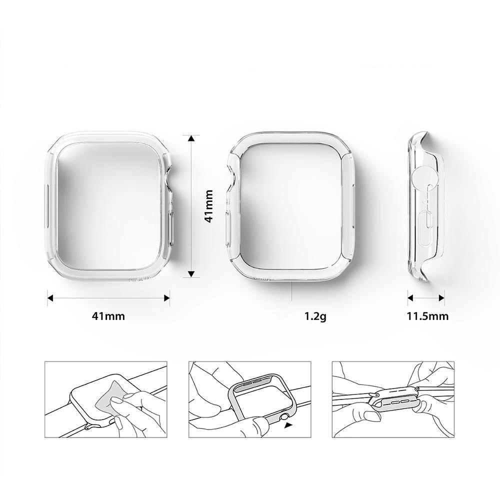Hurtownia GSM - Etui nakládka Ringke Slim Apple Watch 4/5/6/7/SE/8/9 40/41mm Clear [2 PACK] - RGK1519CL - {ean13} - Hurt