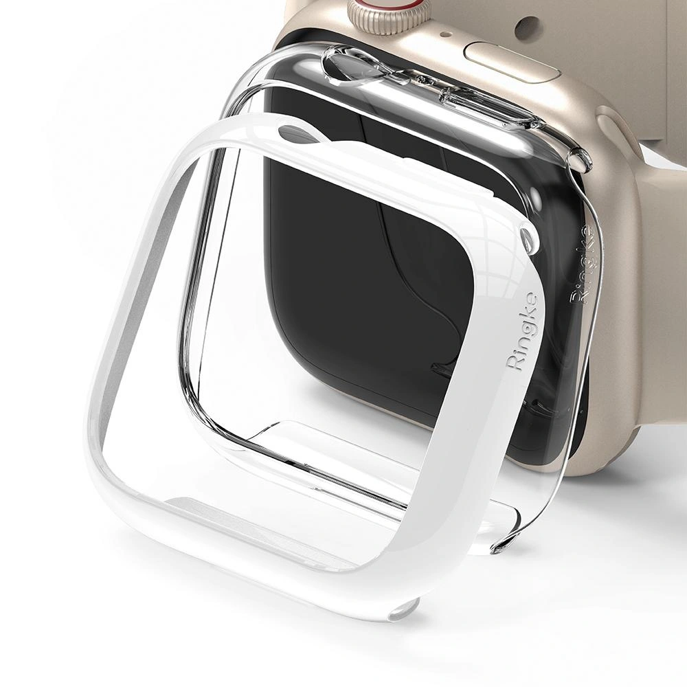 Etui nakládka Ringke Slim Apple Watch 4/5/6/7/SE/8/9 40/41mm Clear + White [2 PACK]