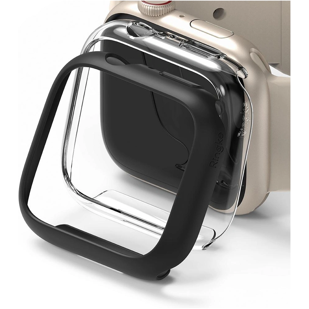 Wholesale Case cover Ringke Slim Apple Watch 4/5/6/7/SE/8/9 40/41mm Clear + Matte Black [2 PACK] - RGK1521CLMBL - {ean13} - Hurt